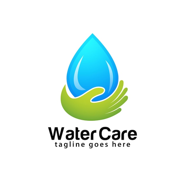 Water care logo design template