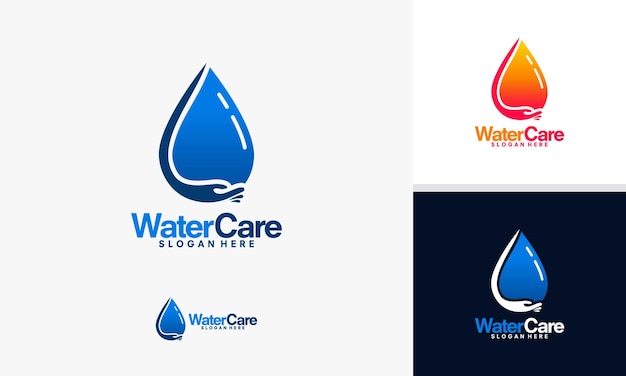 Water Care logo designs vector