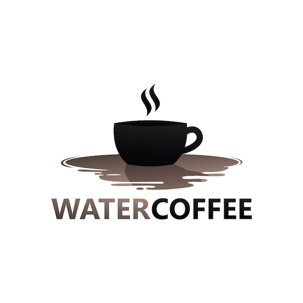 Disegno del modello di logo del caffè dell'acqua