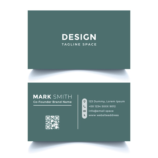 Water color business card design template