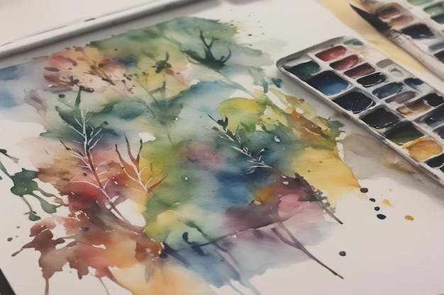 Vector water color painting