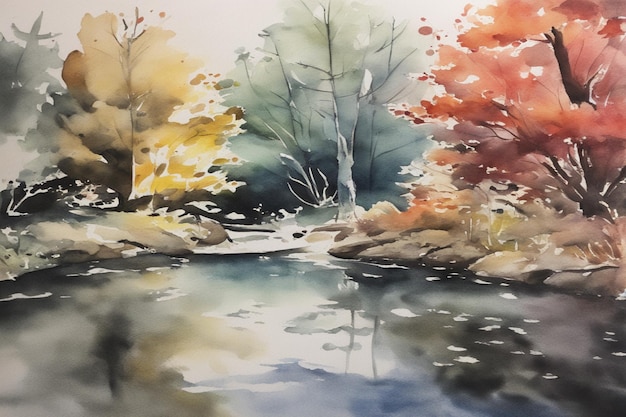 Vector water color painting