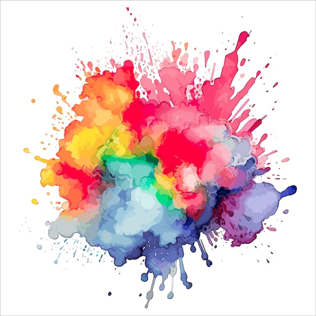 Vector water color splash vector illustration