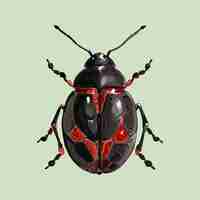 Vector water color vector beetle insect