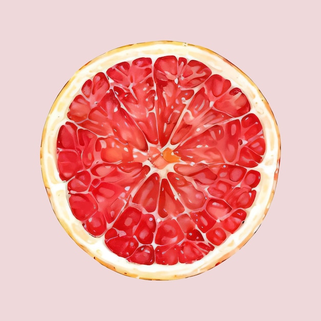 Vector water color vector grapefruit slices