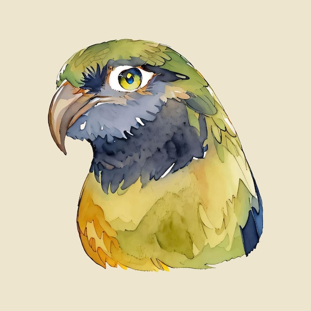 Water color vector Parrot bird