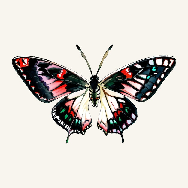 Water color vector simple Butterfly insect