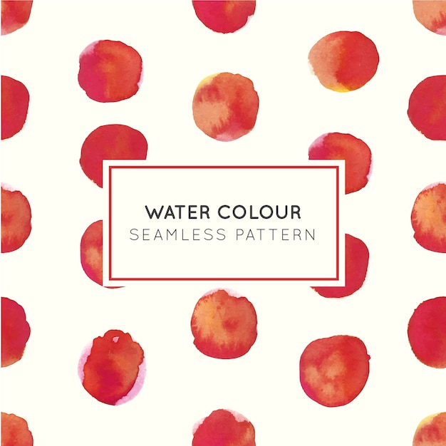 Water Colour Red Dot Seamless Pattern