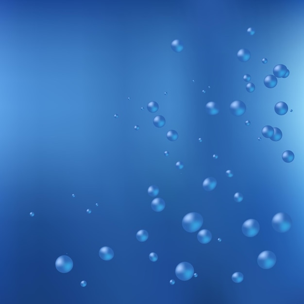 Vector water concept abstract background 3d effect drops02