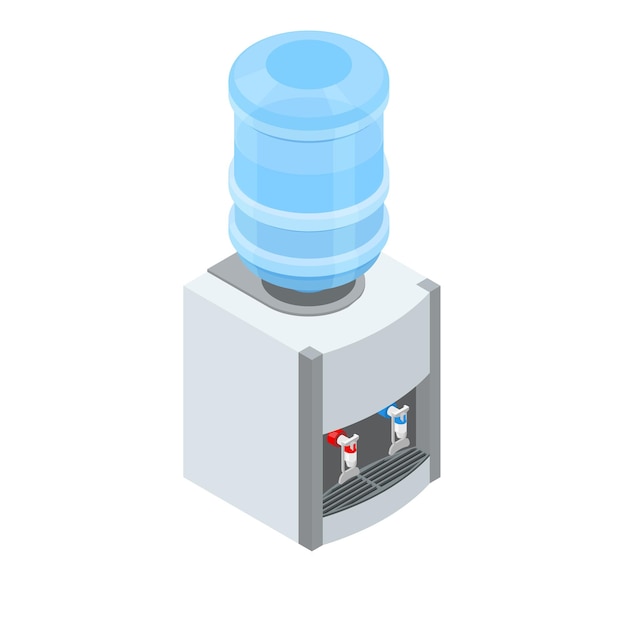 Water cooler isometric in modern style.