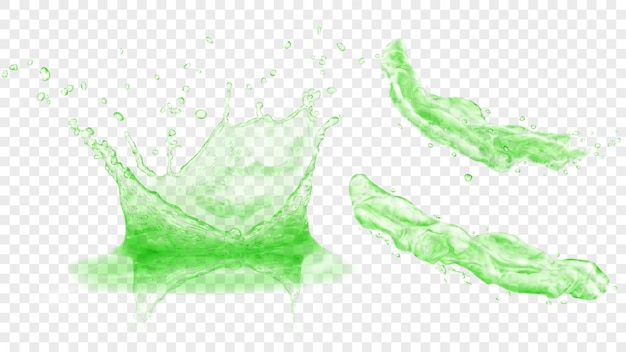 水の王冠と水しぶき