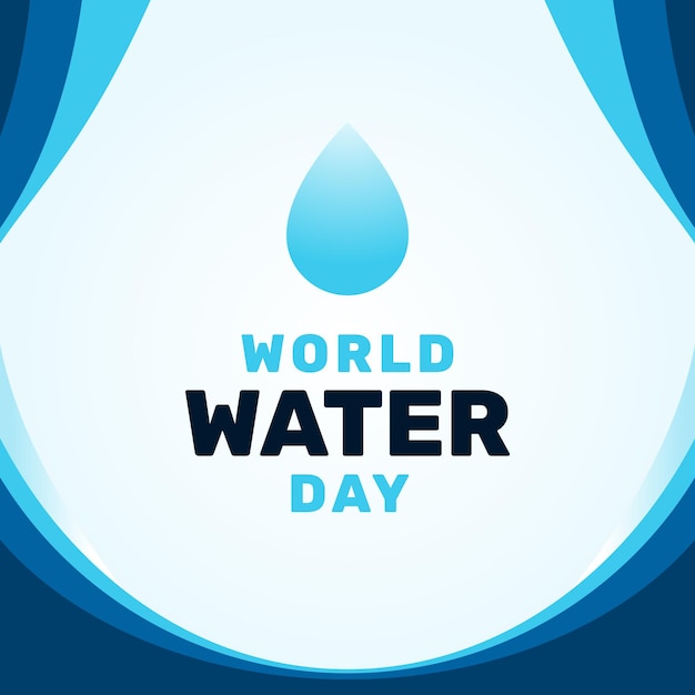 water day flat illustration design template