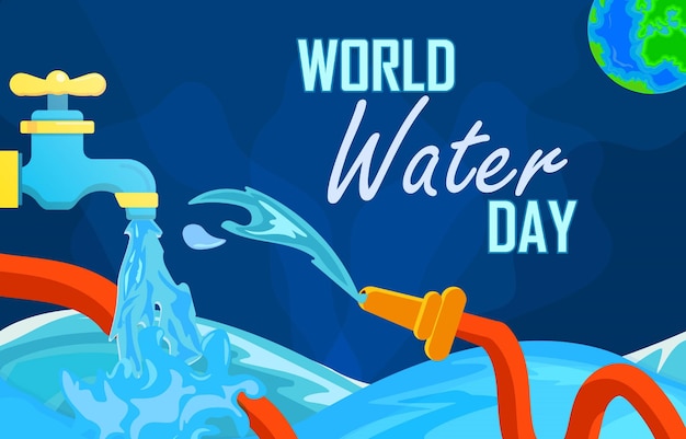 Water Day Hoses and Water Faucets Background