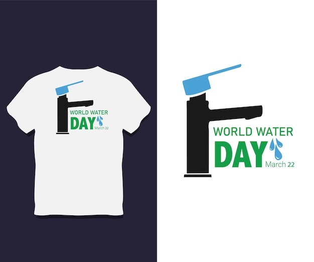 water Day typography t-shirt design