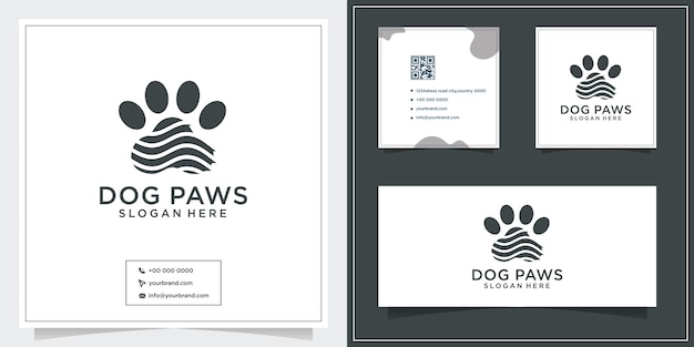 Water dog paw logo inspiration