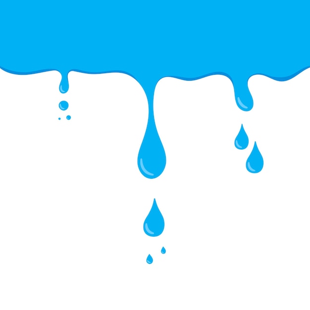 Vector water drips dripping