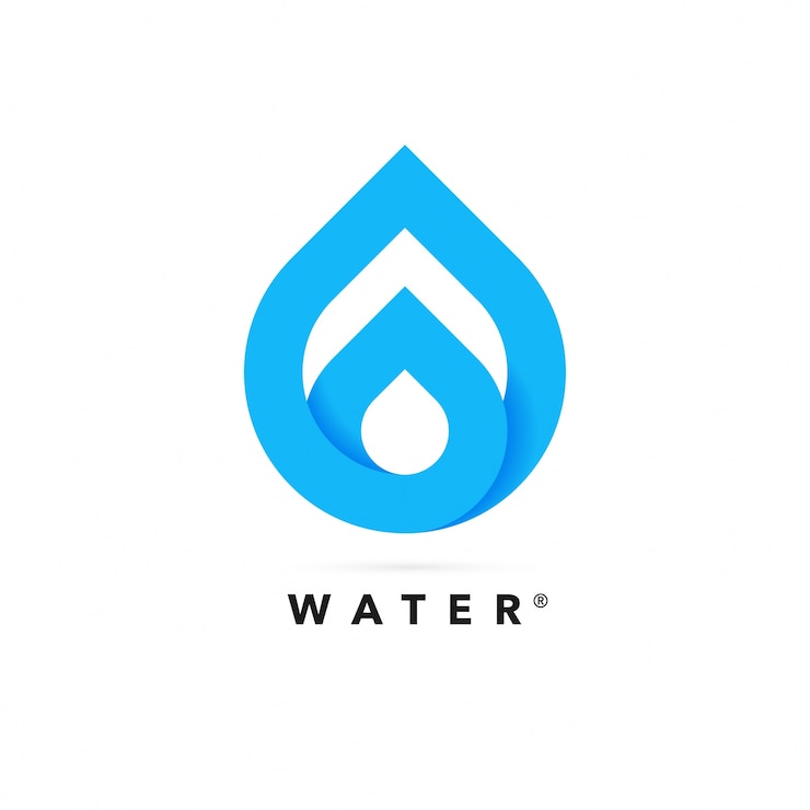 Vector water drop abstract logo