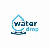 Vector water drop creative logo design sign minimal concept vector template