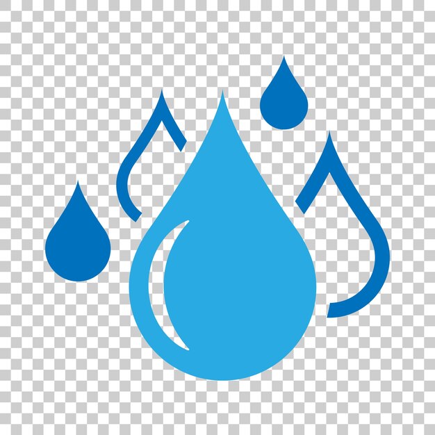 Water drop icon in flat style raindrop vector illustration on isolated background droplet water blob business concept