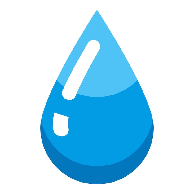 Water drop icon Isometric of water drop vector icon for web design isolated on white background