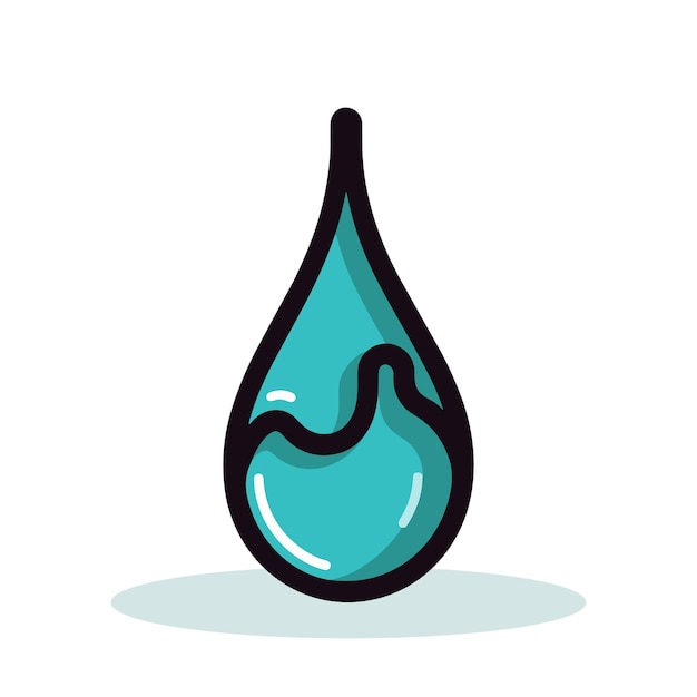 Vector water drop icon liquid drop isolated vector illustration