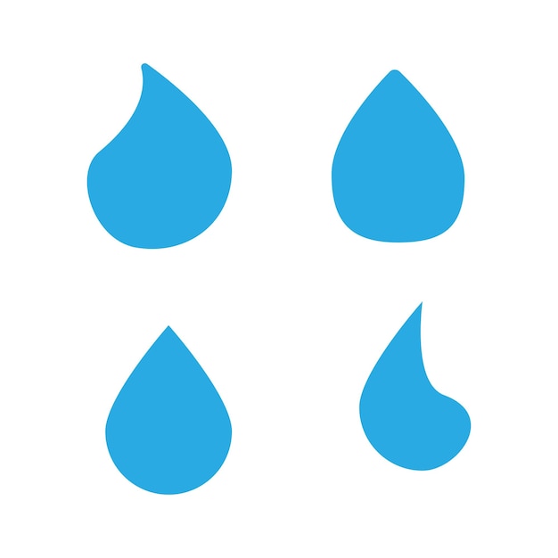 Water drop icon with blue color