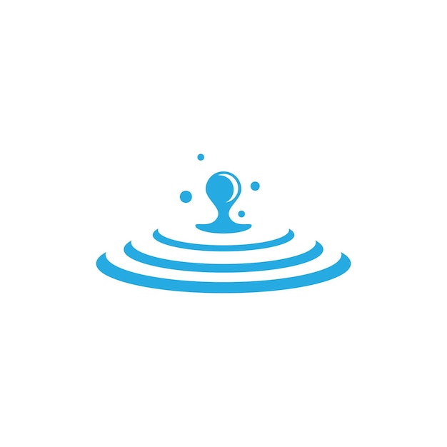 Иллюстрация капли воды. Векторный дизайн шаблона логотипа.