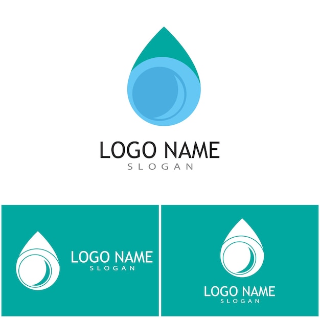 Water drop illustration logo vector design