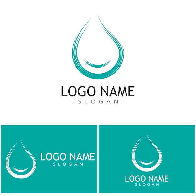 Water drop illustration logo vector design