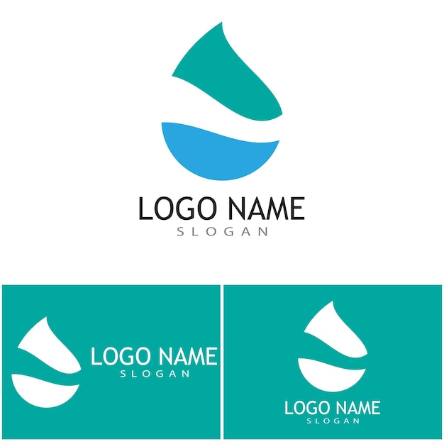 Water drop illustration logo vector design