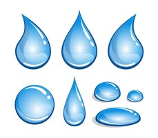 Water drop illustration vector set