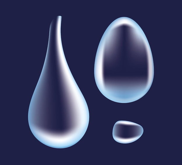 水滴分離デザイン要素セットコレクショングラフィックデザインイラスト