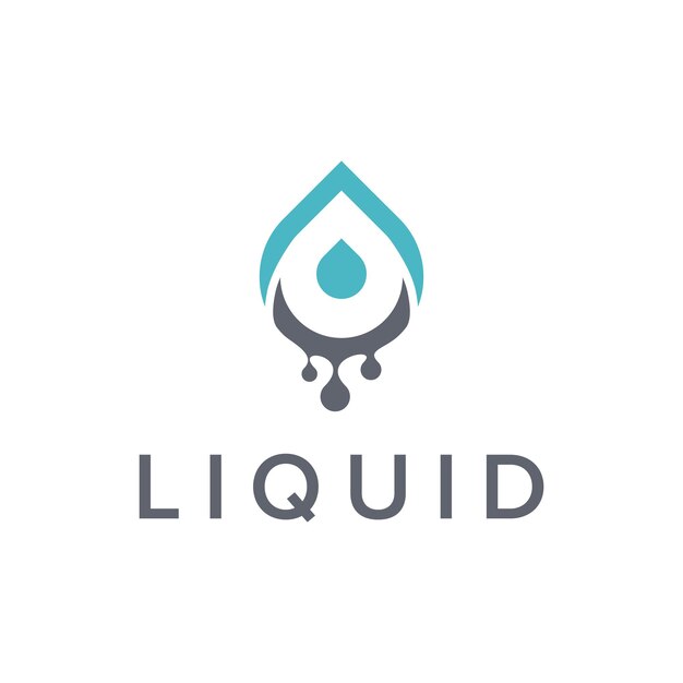 water drop liquid simple sleek creative geometric modern logo design