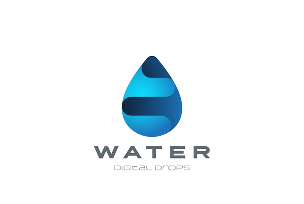 Water drop logo   . aqua droplet logotype