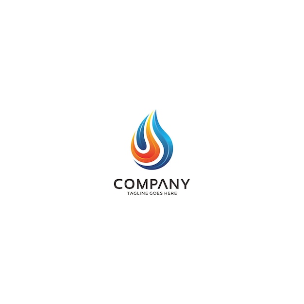 Water Drop Logo Design Vector