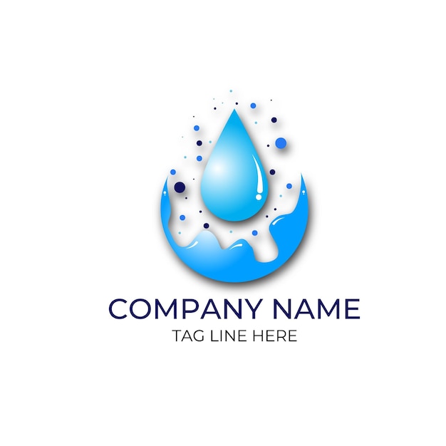 Vector water drop logo design