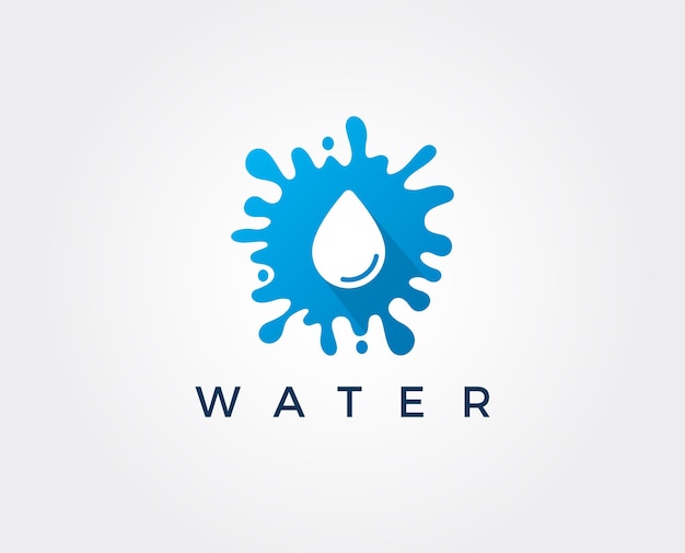 Design del logo con goccia d'acqua