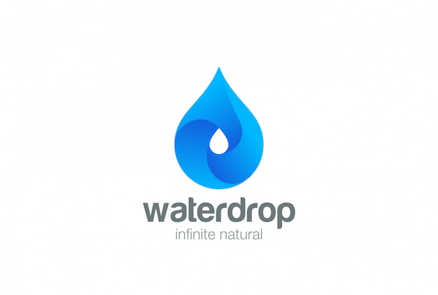 Vector water-drop logo icon.