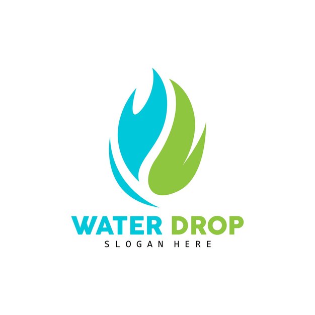 Water Drop Logo Simple Vector Elegant Design Icon Symbol Template