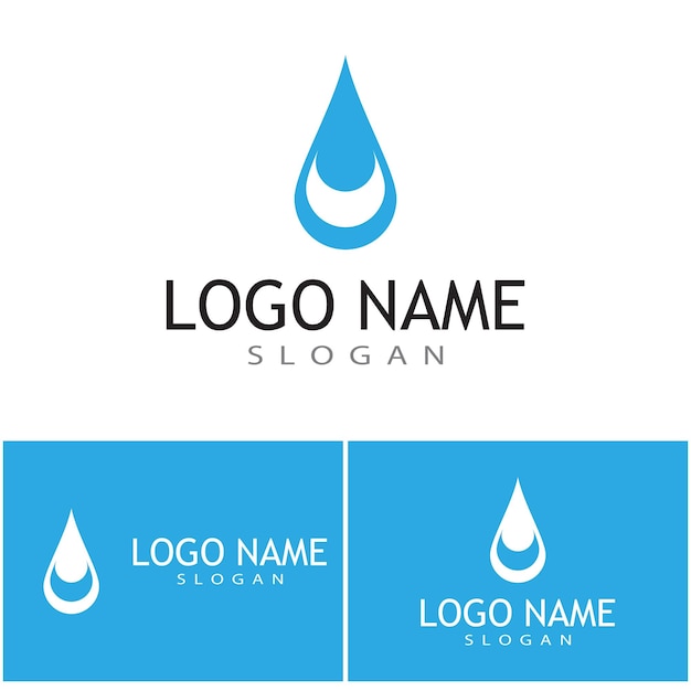 Water drop logo template vector illustration design