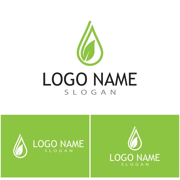 Water drop logo template vector illustration design