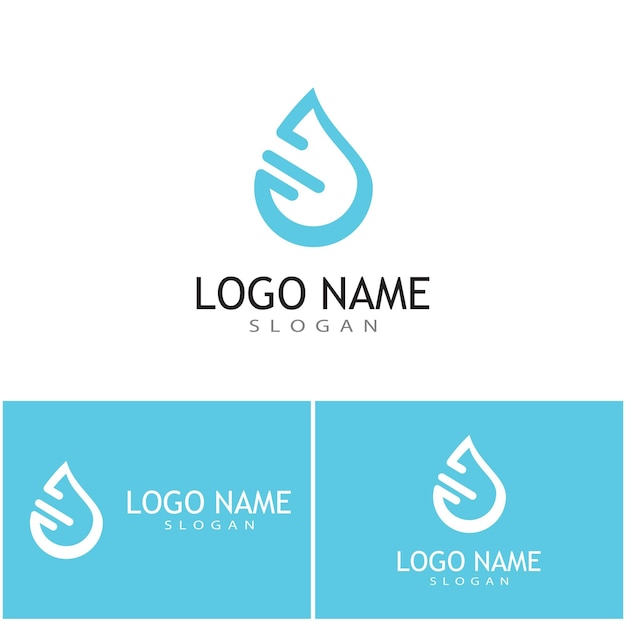 Water drop Logo Template vector illustration design