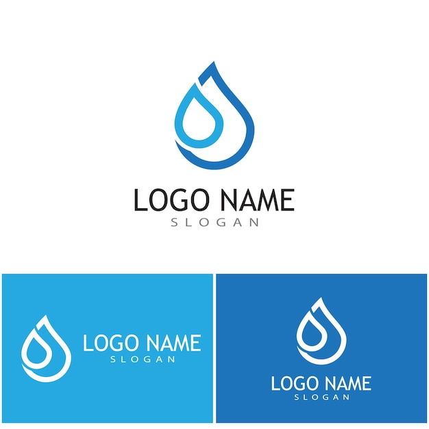 Water drop Logo Template vector illustration design