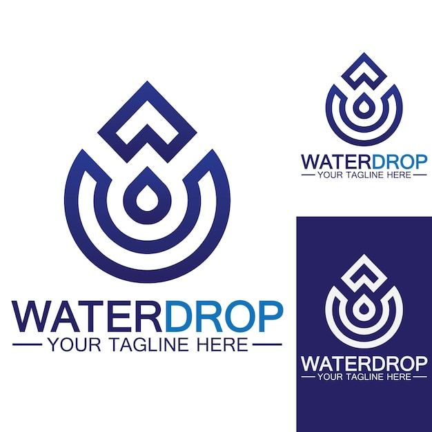 Water drop Logo Template vector illustration design