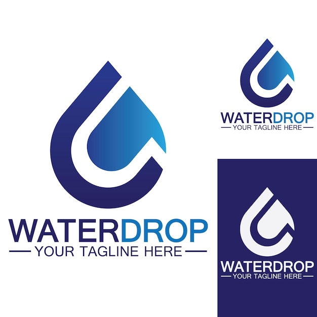 Water drop Logo Template vector illustration design