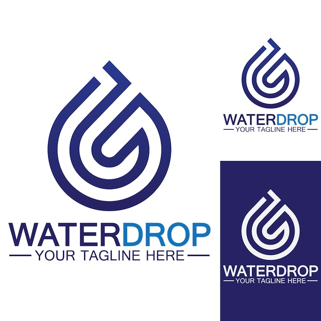 Water drop logo template vector illustration design