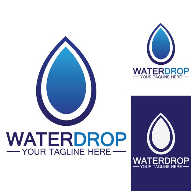 Water drop Logo Template vector illustration design