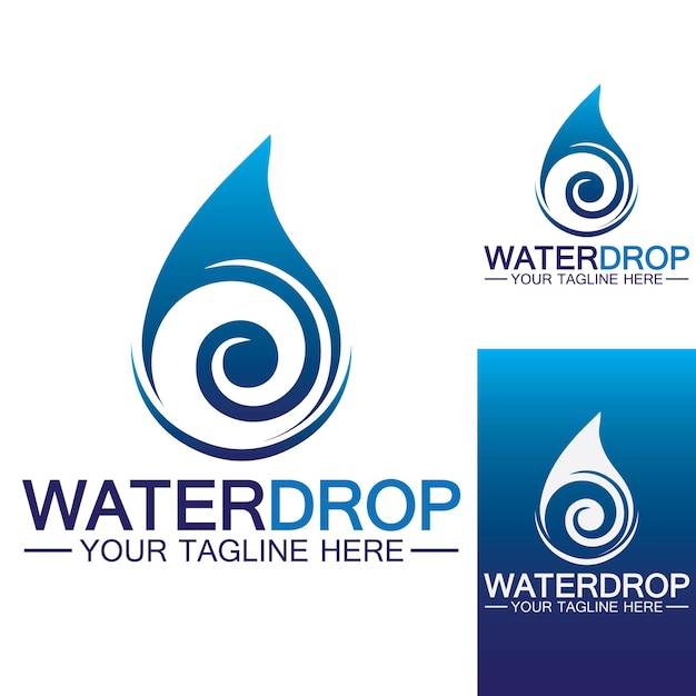 Water drop logo template vector illustration design