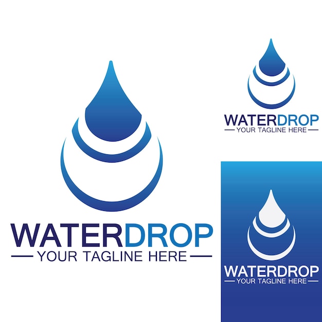 Water drop Logo Template vector illustration design