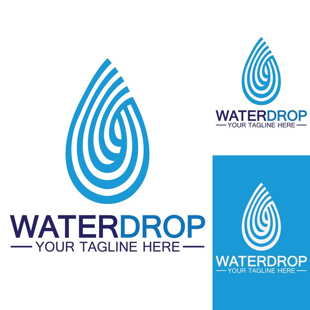 Water drop Logo Template vector illustration design